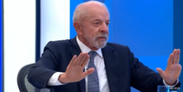 Lula durante sabatina na Globo  Foto: Mais Novela