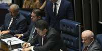 Plen&aacute;rio do Senado Federal durante sess&atilde;o solene destinada &agrave; promulga&ccedil;&atilde;o da que acaba com a escala de trabalho 6x1   Foto: Saulo Cruz/Ag&ecirc;ncia Senado