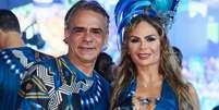 O empres&aacute;rio Victor Sim&otilde;es e a esposa, a arquiteta e designer Sihame Cruz, no Festival de Parantins, em junho deste ano.  Foto: Reprodu&ccedil;&atilde;o/Instagram/@sihamecruzsimoessilva