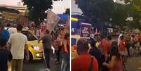 Motorista passou por manifestantes em alta velocidade e atropelou idoso  Foto: Reprodu&ccedil;&atilde;o/TikTok/@movimentopopularbrasil