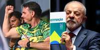 Fl&aacute;vio Bolsonaro e Lula disputam primeira debate presidencial neste domingo  Foto: MONTAGEM/JHONY PINHO/AGIF/WILTON JUNIOR / Estad&atilde;o