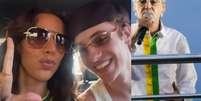 Marina Sena e Juliano Floss surpreenderam ao surgirem juntos no Ato Musical pela Democracia, em Copacabana.  Foto: Reprodu&ccedil;&atilde;o/Instagram, Agnews / Purepeople