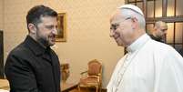 Papa e Zelensky conversaram ao telefone nesta segunda-feira  Foto: ANSA / Ansa - Brasil