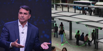 Candidato &agrave; presid&ecirc;ncia Fl&aacute;vio Bolsonaro (PL) se inspira em Smart Sampa  Foto: Werther Santana/Estad&atilde;o Conte&uacute;do/Reprodu&ccedil;&atilde;o/Propaganda Fl&aacute;vio Bolsonaor