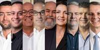 Roberto Marinho Neto, Paulo Daudt, José Roberto, João Roberto, Roberto Irineu, Paula Bellizia, Carlos Schroder, Alberto Pecegueiro e Rodrigo Xavier: eles têm o poder na Globo  Foto: Reproduções/Divulgações