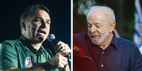 Flávio Bolsonaro (PL) e Lula (PT), candidatos à Presidência da República  Foto: Estadão Conteúdo