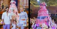 Bolo de 3 metros rouba a cena na festa de Maria Flor, filha de Virginia e Z&eacute; Felipe  Foto: Reprodu&ccedil;&atilde;o/Instagram