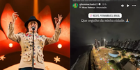 Alceu Valen&ccedil;a repudia uso de 'Anuncia&ccedil;&atilde;o' em v&iacute;deo de ato pr&oacute; Fl&aacute;vio Bolsonaro no Recife  Foto: Reprodu&ccedil;&atilde;o/alceuvalenca/gilsonmachado22/Instagram