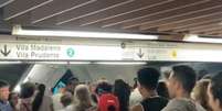 Xingamentos a Neymar na Estação Consolação.  Foto: Reprodução/Redes sociais