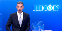 C&eacute;sar Tralli no debate entre Lula (PT) e Fl&aacute;vio Bolsonaro (PL)  Foto: Reprodu&ccedil;&atilde;o/Globo