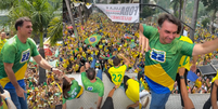 Fl&aacute;vio n&atilde;o discursou, mas dan&ccedil;ou ao som de m&uacute;sicas contr&aacute;rias ao PT  Foto: Reprodu&ccedil;&atilde;o/Instagram/@flaviobolsonaro