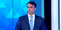 Flávio Bolsonaro em debate da TV Globo  Foto: Reprodução/TV Globo