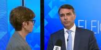 Fl&aacute;vio Bolsonaro diz que pode adotar ideias do advers&aacute;rio  Foto: Reprodu&ccedil;&atilde;o/TV Globo