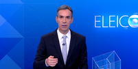 C&eacute;sar Tralli &eacute; o mediador do debate presidencial da TV Globo  Foto: Reprodu&ccedil;&atilde;o/TV Globo