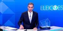 Aos 55 anos, César Tralli estreia como mediador do mais importante debate presidencial da televisão brasileira  Foto: Reprodução/TV