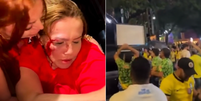 Iara Pimentel &eacute; atingida em ato de apoio a Lula  Foto: Reprodu&ccedil;&atilde;o