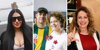 Simaria, Leandra Leal com seu marido e Eliane Giardini  Foto: AGNEWS