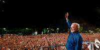 Lula em discurso de reelei&ccedil;&atilde;o em S&atilde;o Paulo, no &uacute;ltimo domingo, 25  Foto: Ricardo Stuckert