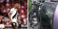 Robert Renan sofre acidente de carro no Rio  Foto: Reprodução/Instagram/robertrenan03 | Divulgação/Vasco