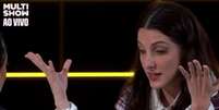 Clarice Falc&atilde;o fica espantada com a rea&ccedil;&atilde;o da m&atilde;e Foto: Reprodu&ccedil;&atilde;o | Globoplay