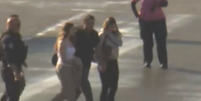 Flávio e a família desembarcaram nesta quarta-feira, 28, em Miami  Foto: Reprodução/GloboNews