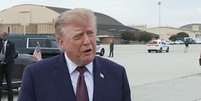 Trump afirmou que n&atilde;o comentar&aacute; a autodeclara&ccedil;&atilde;o de Fl&aacute;vio Bolsonaro como presidente  Foto: Reprodu&ccedil;&atilde;o