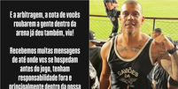 Presidente da Gvai&otilde;es da Fiel fez post com amea&ccedil;as aos &aacute;rbitros da partida entre Corinthians x Mirassol  Foto: Reprodu&ccedil;&atilde;o/Instagram