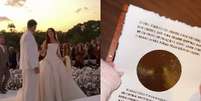 Conhe&ccedil;a o presente simb&oacute;lico de R$ 745 que Juliette e Kaique Cerveny deram aos padrinhos de casamento  Foto: Reprodu&ccedil;&atilde;o/Instagram / Reprodu&ccedil;&atilde;o/Instagram