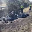 Carro ficou destruído após acidente que matou Diogo Jota e irmão