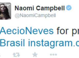 Naomi Campbell entra para o time de apoiadores de Aécio