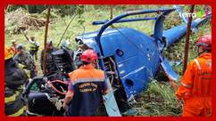 Helicóptero caisite do blazeCaieiras, na Grande SP, com quatro ...
