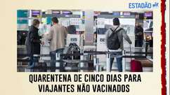 Governo passa a exigir quarentena de cinco dias para viajantes não vacinados a partir de sábado