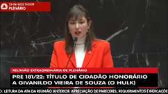 ATLÉTICO-MG: Laura Serrano mostra indignação com projeto de título de cidadão honorário de Hulk na Assembléia: "afetam quase nada ou muito pouco na vida do cidadão mineiro''