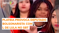 Plateia provoca deputado bolsonarista com L de Lula no SBT