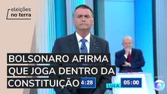 Após diversas ameaças, Bolsonaro afirma em debate que "joga dentro da Constituição"