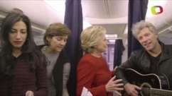Hillary e Bon Jovi fazem "desafio do manequim" por votos