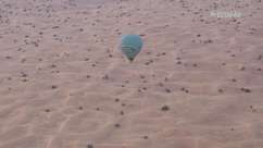 De balão, uma aventura pelo deserto de Dubai