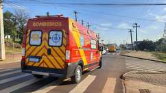 Motociclista de 24 anos fica ferido em acidente no bairro São Cristóvão em Cascavel