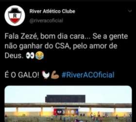 Meme' de Thiago Neves é usado pelo River-PI para zoar o CSA