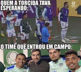 Torcedores compartilham memes sobre a derrota do Palmeiras no 1º jogo da  final