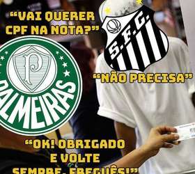 Passa no crédito? Torcedores do Palmeiras zoam freguesia do Santos em memes  após o clássico – LANCE!