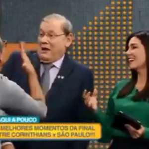 Neto 'explode' ao vivo com gol de Love e cutuca Milton Neves