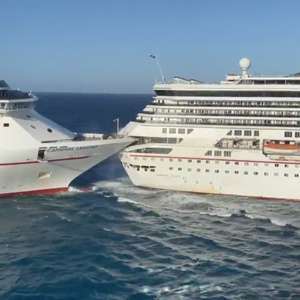 Testemunhas relatam colisão de navios de cruzeiro no ...