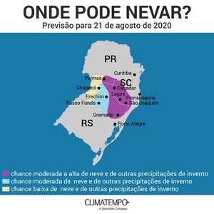 Neve e geada no Sul do Brasil nesta sexta