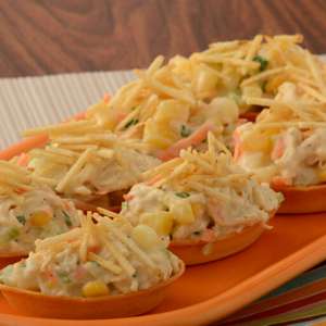 Barquinha de salpicão: aperitivo fácil e rápido