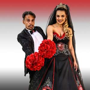 Estilista cria vestido para noiva torcedora do Flamengo