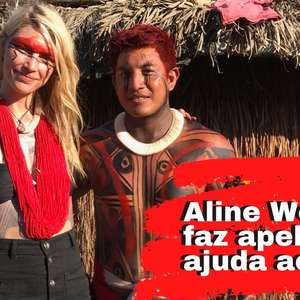 Aline Weber e noivo indígena pedem ajuda ao Xingu