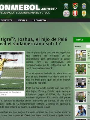 Em gafe, site da Conmebol põe filho de Pelé no Sul- ...
