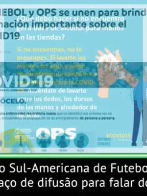 CONMEBOL cede seu espaço a OPS para falar sobre o ...