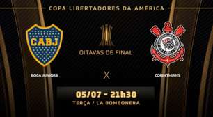 Saiba onde assistir Boca Juniors e Corinthians pela Libertadores